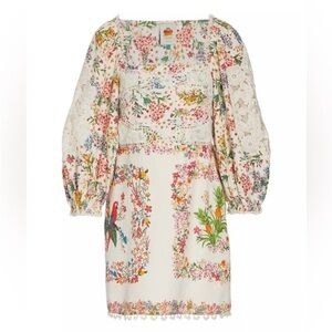 Farm Rio Delicate Forest Scarves Mini Dress, size Small, worn once, like new!